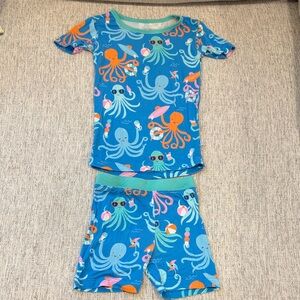 Little Sleepies Blue and Orange Octopus Kids Pajamas